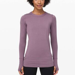 Lululemon Women's Purple Long Sleeve Top Rule The Day